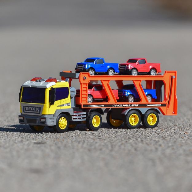 Picture of MAXX ACTION REALISTIC 'LIGHTS & SOUNDS' 1-16 TRUCK LONG HAULER VEHICLE TRANSPORT TRUCK
