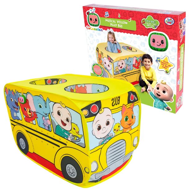 Picture of COCOMELON MUSICAL YELLOW SCHOOL BUS POPTOPIA TENT