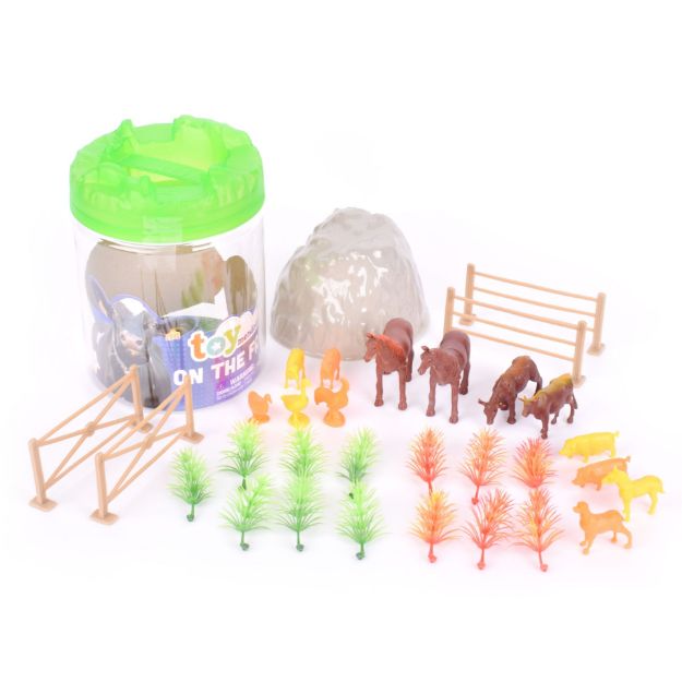 Picture of TOYMENDOUS FARM ANIMAL PLAYSET SMALL BUCKET